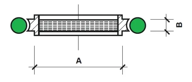Anneau de centrage avec filtre « poral » — Acier inox