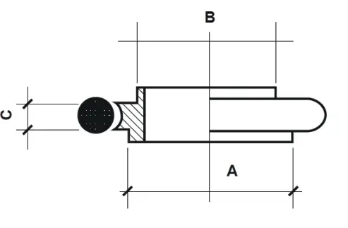 Anneau de centrage de réduction — Acier inox (Perbunan)