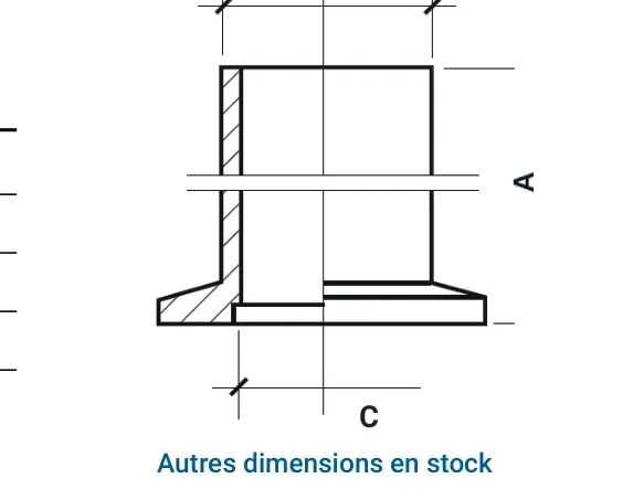 Embout lisse standard — Acier inox