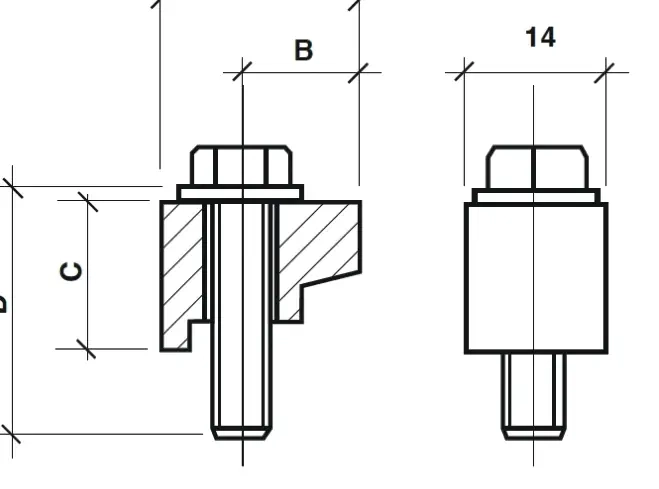 Griffe de serrage — Aluminium (paquet de 4 pièces)
