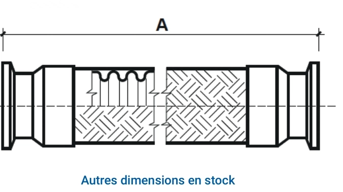 Tube de flexible pour vide et pression — Inox