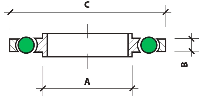 Anneau de centrage aluminium avec support extérieur aluminium (Viton®)
