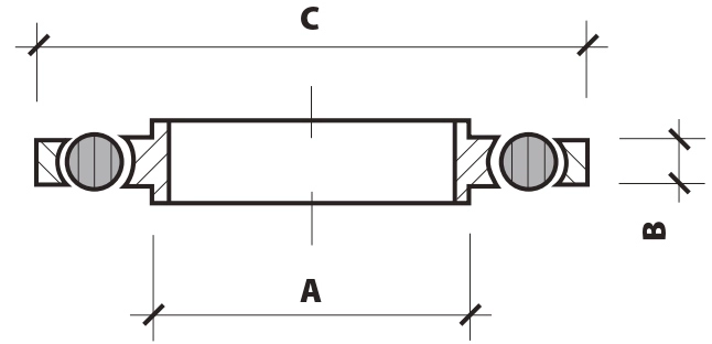Anneau de centrage extérieur inox avec support aluminium (Perbunan)