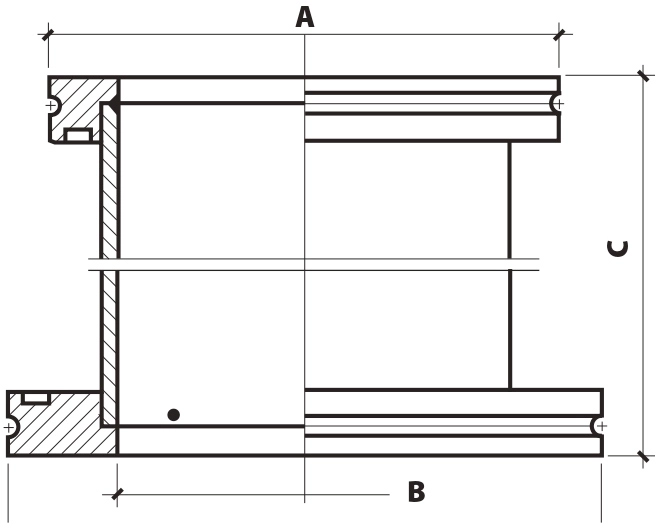 Pièce intermédiaire de réduction LF — Inox