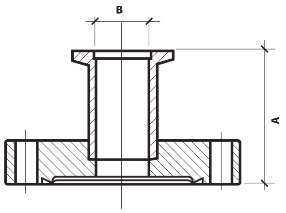 Bride de transition CF – KF — Inox