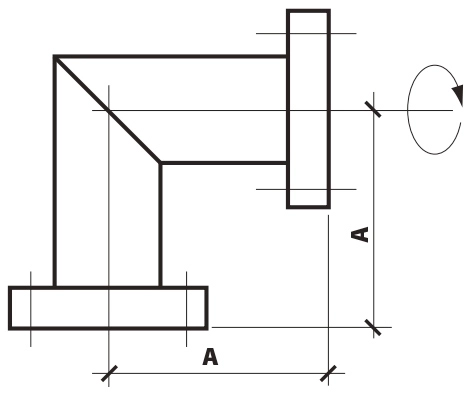 Coudes égaux — Inox